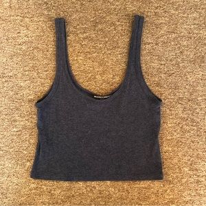 Brandy Melville basic cropped tank top // dark blue
